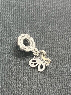 Pandora 925 ALE 'Friends Forever' Friendship Forever Butterfly Half Charm